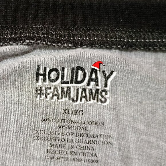 EUC: Holiday FamJam Sze XL Black & Red 'Bearly Awake' Pajama Set - Picture 6 of 7